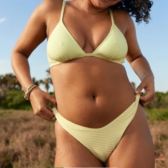 aerie Swim Aerie Jacquard Super High Cut Cheekiest Bikini